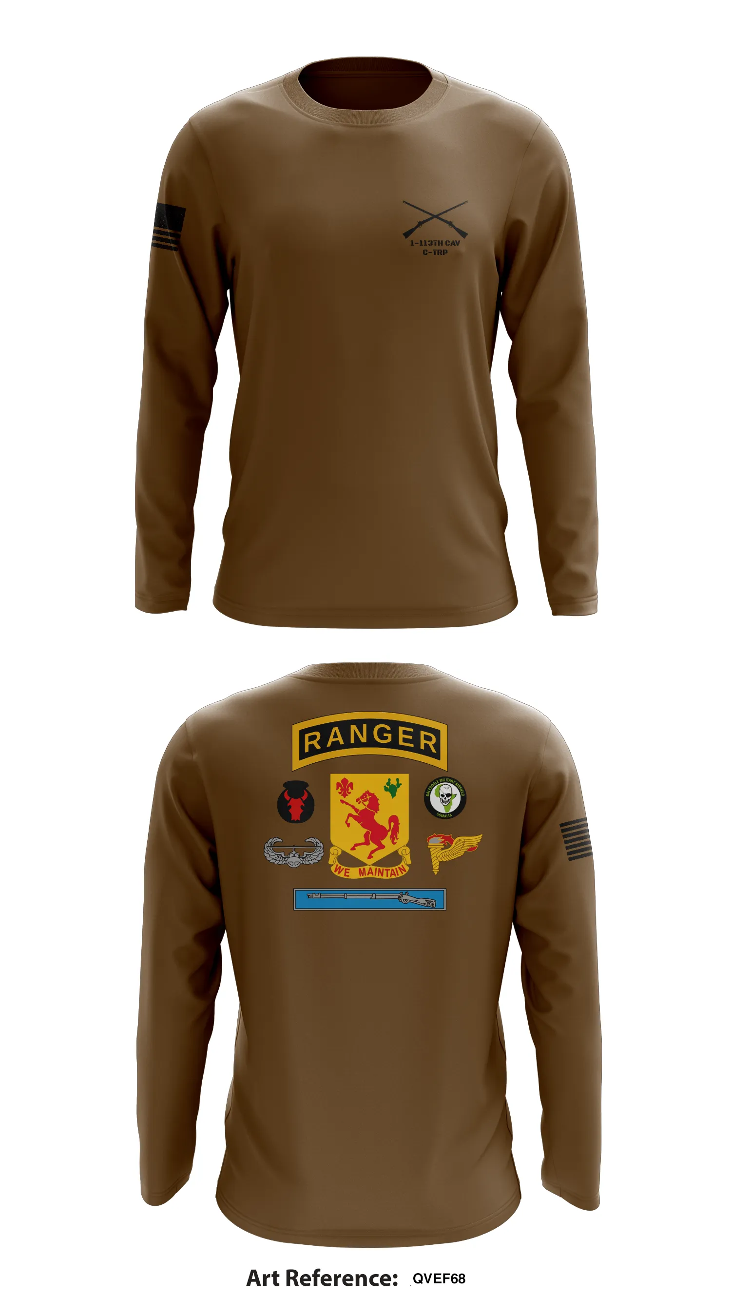 1-113th CAV C-TRP Store 1 Core Men's LS Performance Tee - QVEf68