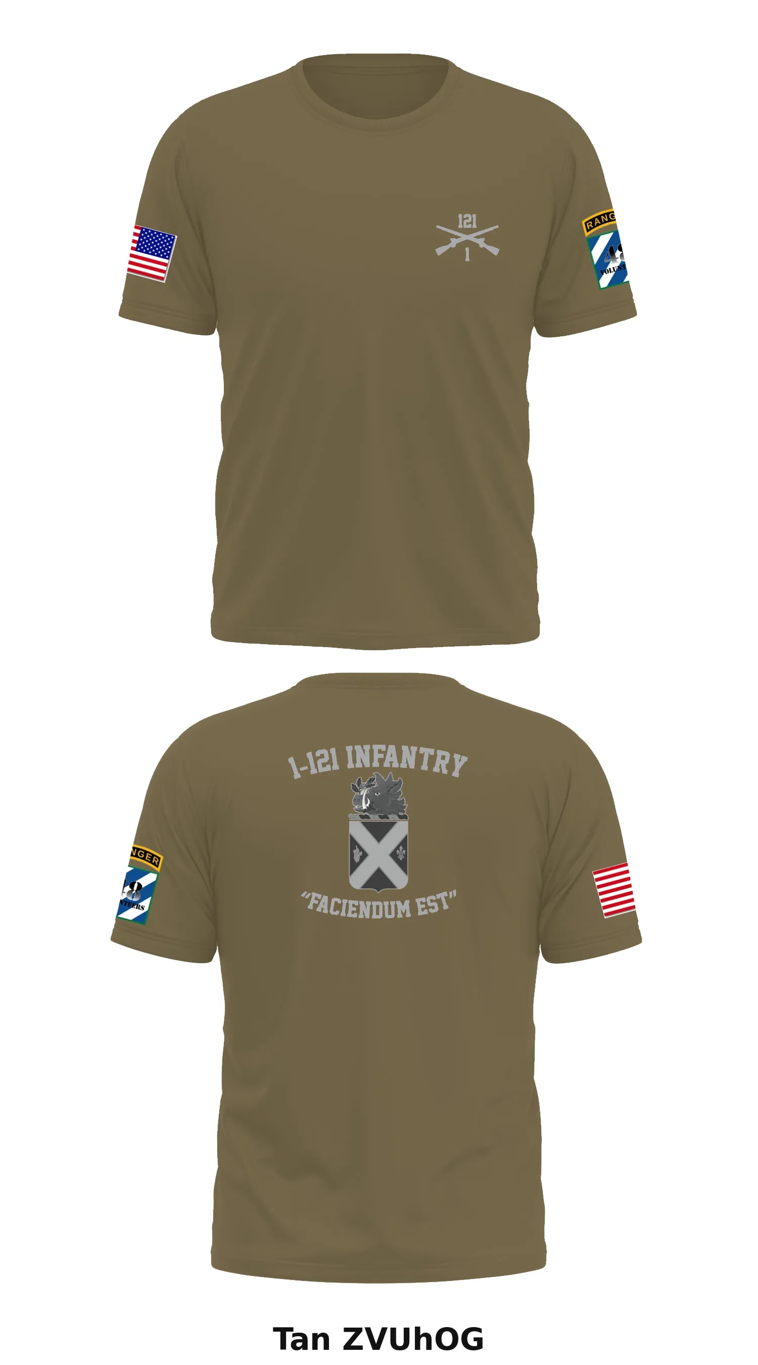 1-121st IN REGIMENT Store 1 Core Men's SS Performance Tee - ZVUhOG