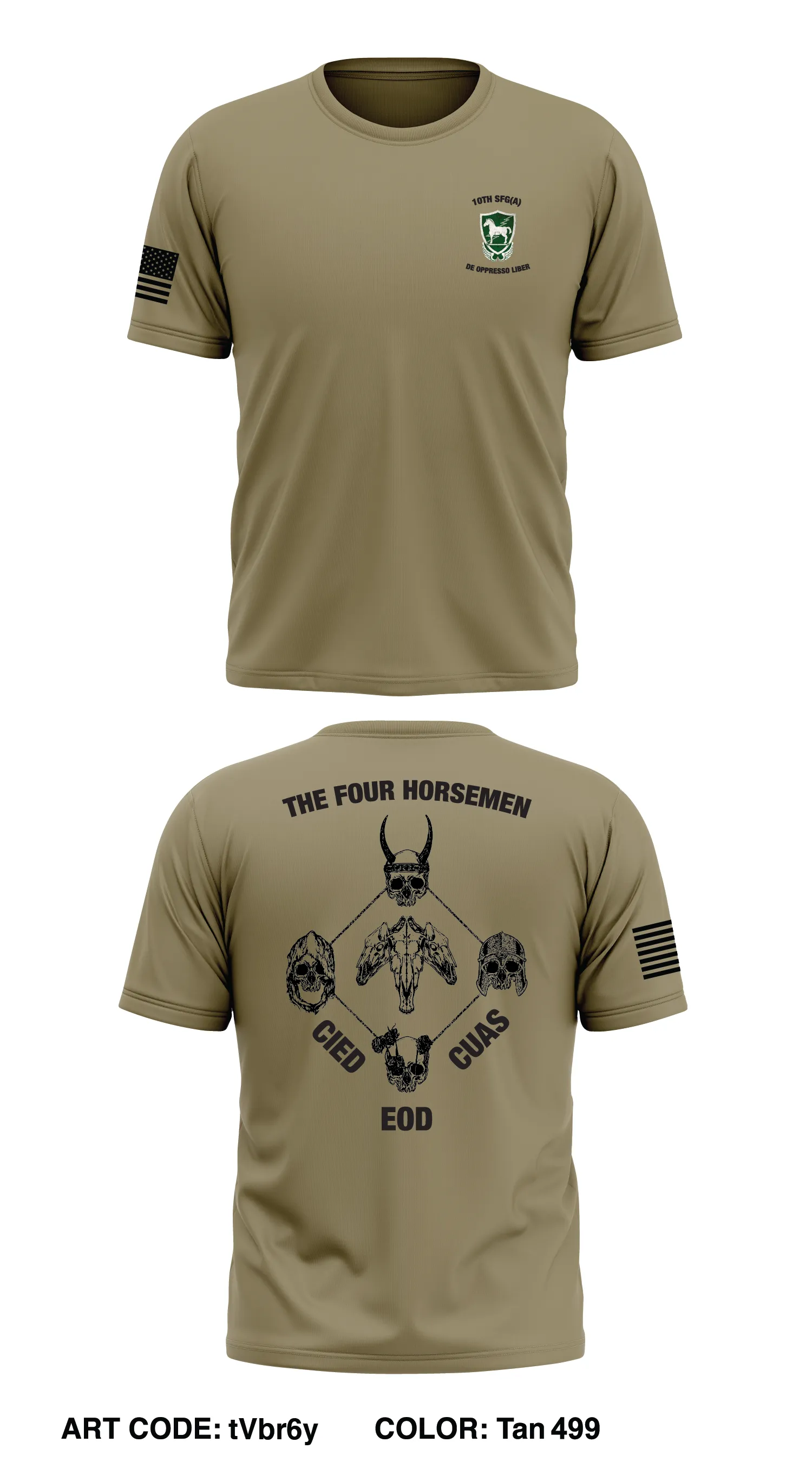 10th SFG(A) EOD Det Store 1 Core Men's SS Performance Tee - tVbr6y