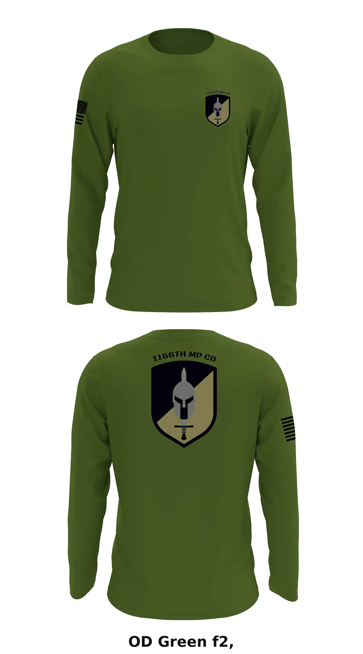 1166th MP COMPANY Store 1 Core Men's LS Performance Tee - f2,
