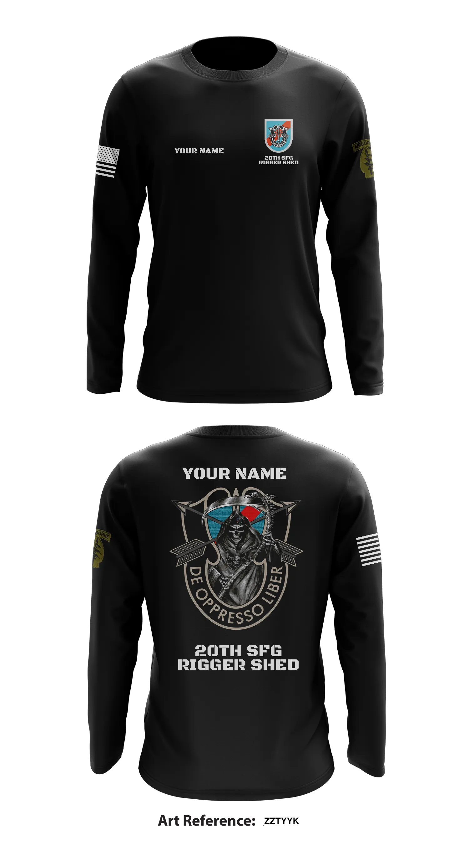 20th SFG DET 1 Rigger  Store 1  Core Men's LS Performance Tee - zZTyYK