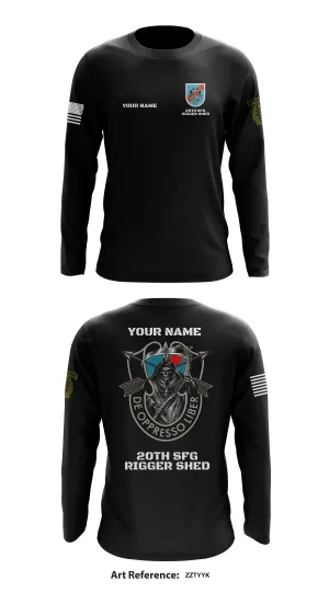 20th SFG DET 1 Rigger  Store 1  Core Men's LS Performance Tee - zZTyYK