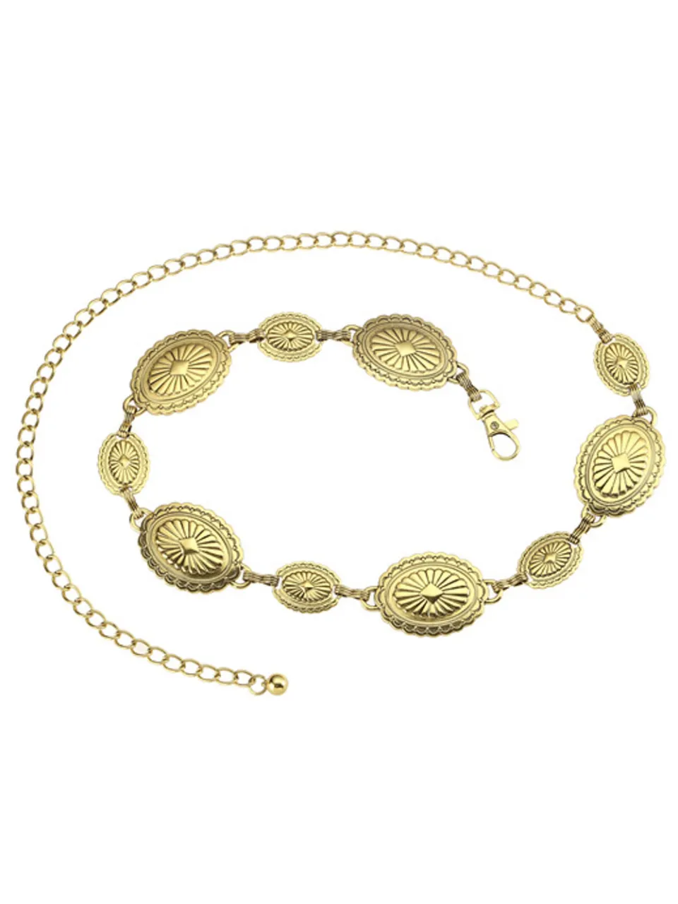 27 South Western Oval Concho Chain Belt