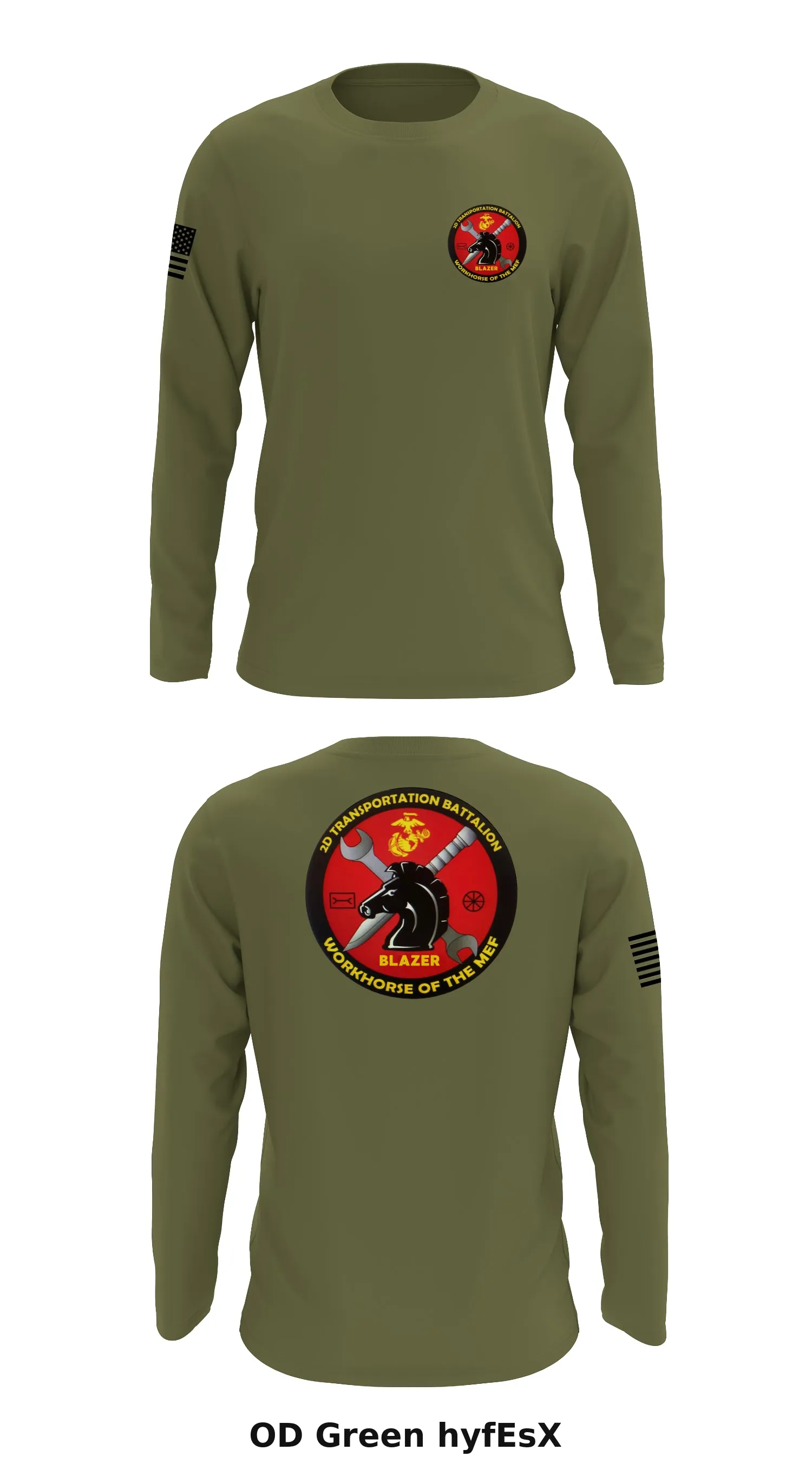 2nd Transportation Battalion Bravo Co 1st Plt Store 1 Core Men's LS Performance Tee - hyfEsX