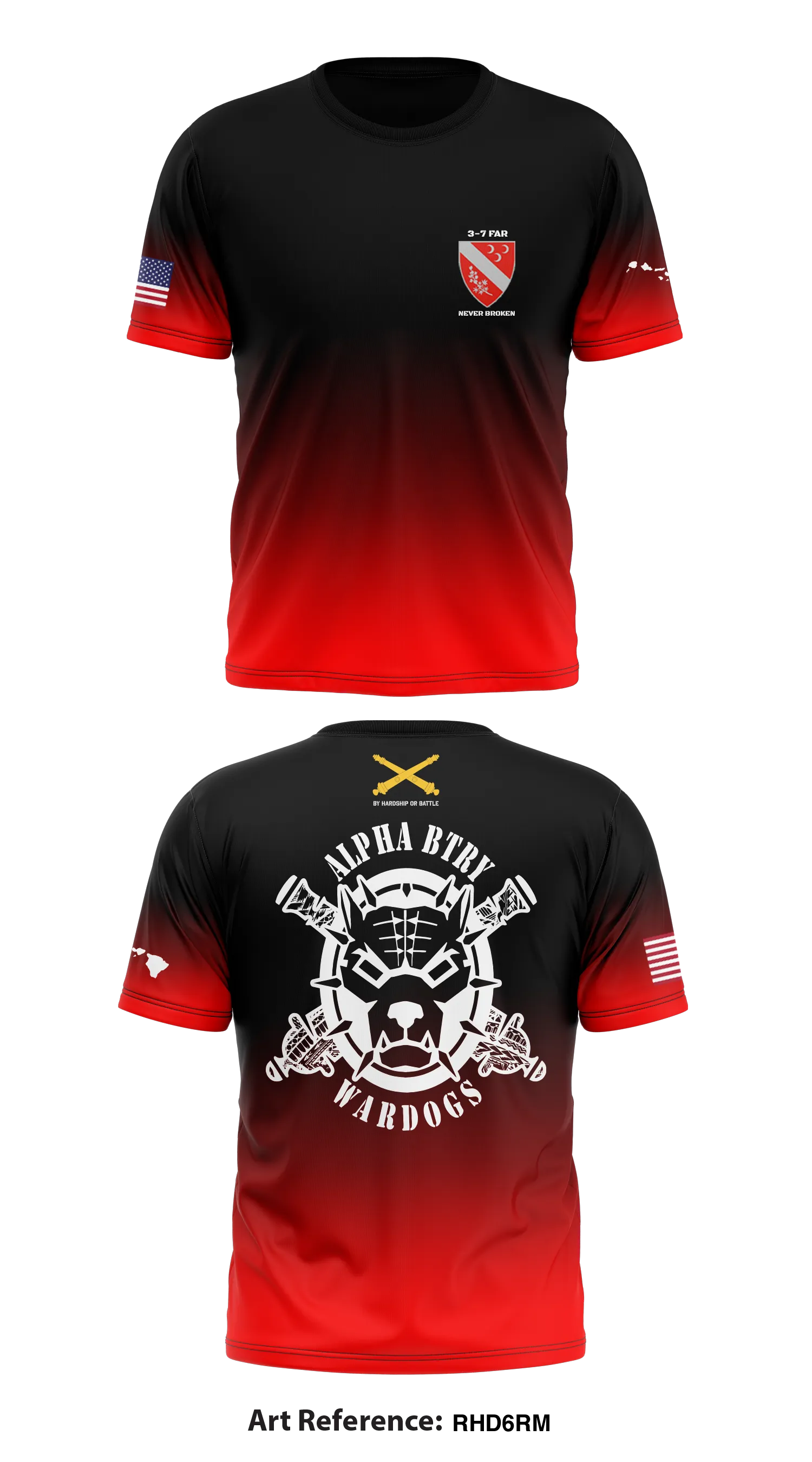 3-7 Field Artillery Core Men's SS Performance Tee - RHD6rM