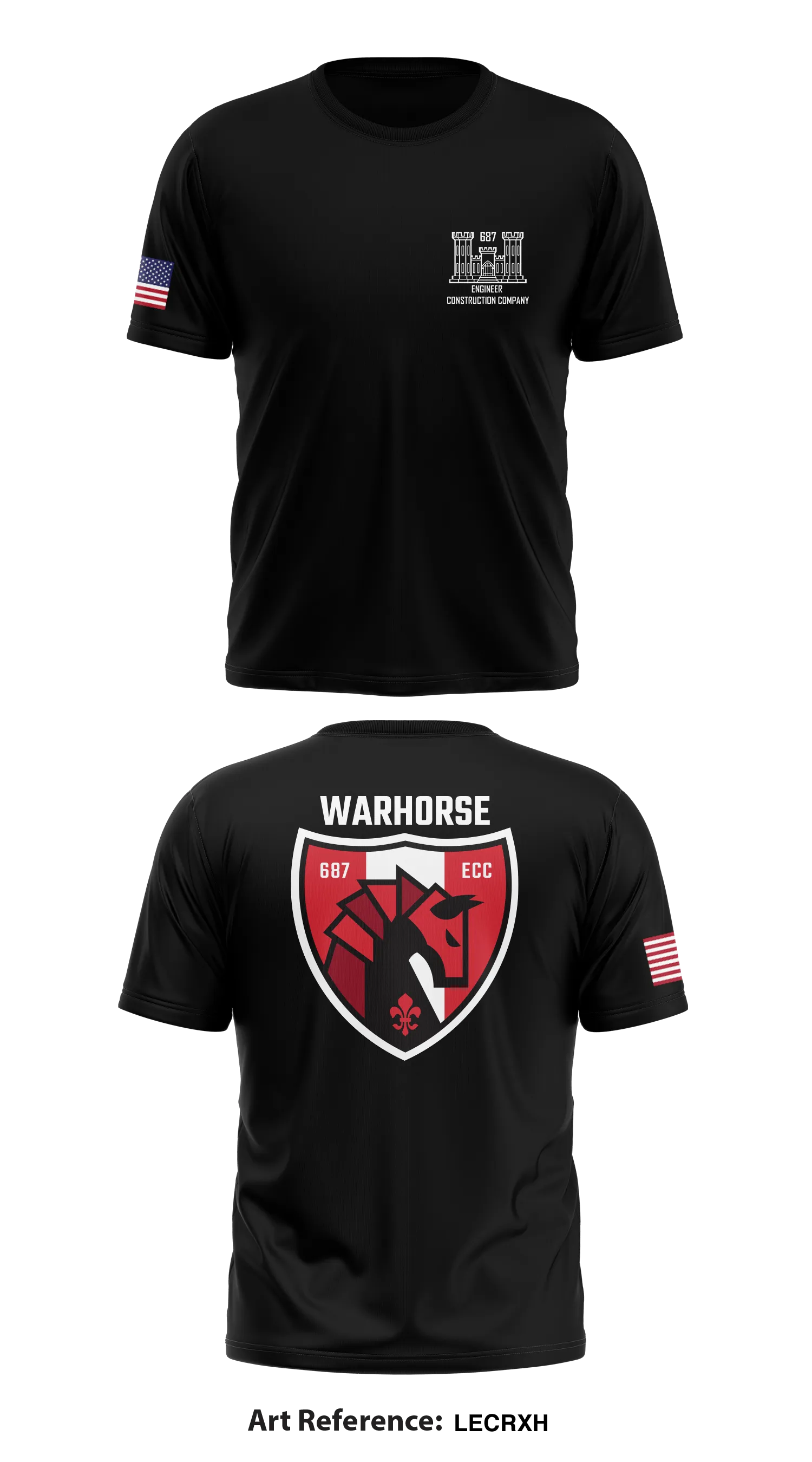 687th Engineer Construction Company Store 1 Core Men's SS Performance Tee - Lecrxh