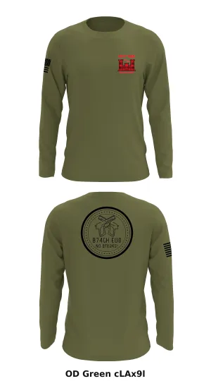 874th EUD Store 1 Core Men's LS Performance Tee - cLAx9l