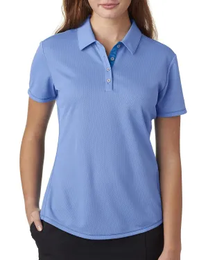adidas Golf Ladies' climacool Mesh Color Hit Polo A222 LKY BLUE/ BAH BL
