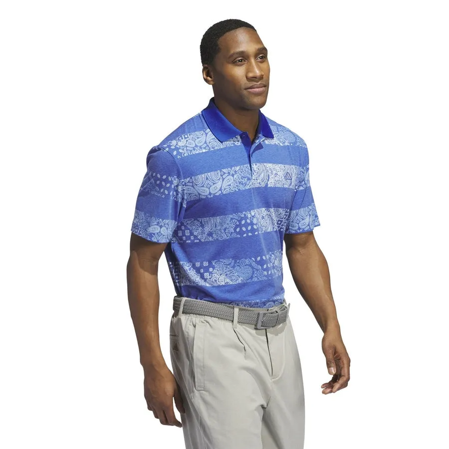 Adidas Men's Go-To Print Polo - Blue