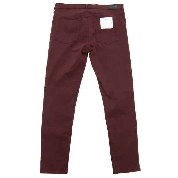 AG Adriano Goldschmied Maroon The Prima Cigarette Leg Jeans Size 32