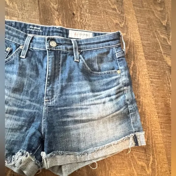 AG Adriano Goldschmied The Hailey Ex Boyfriend Cut Off Denim Shorts Size 26R