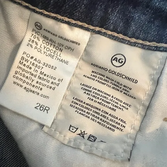 AG Adriano Goldschmied The Hailey Ex Boyfriend Cut Off Denim Shorts Size 26R
