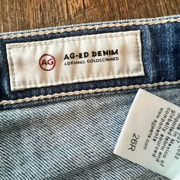 AG Adriano Goldschmied The Hailey Ex Boyfriend Cut Off Denim Shorts Size 26R
