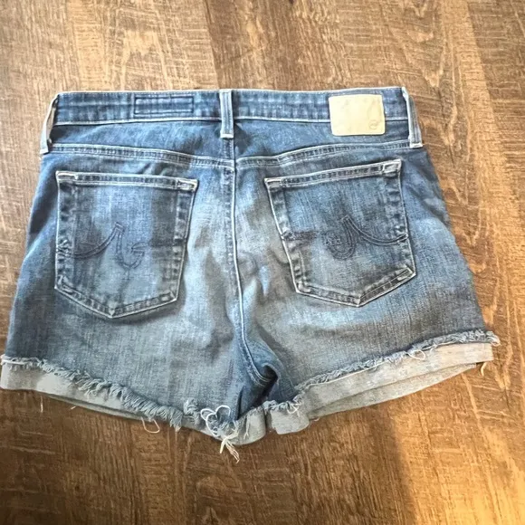 AG Adriano Goldschmied The Hailey Ex Boyfriend Cut Off Denim Shorts Size 26R