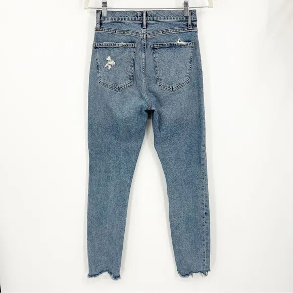 AGOLDE Nico High Rise Slim Fit Jeans in Rooted Size 24 Button Fly Stretch