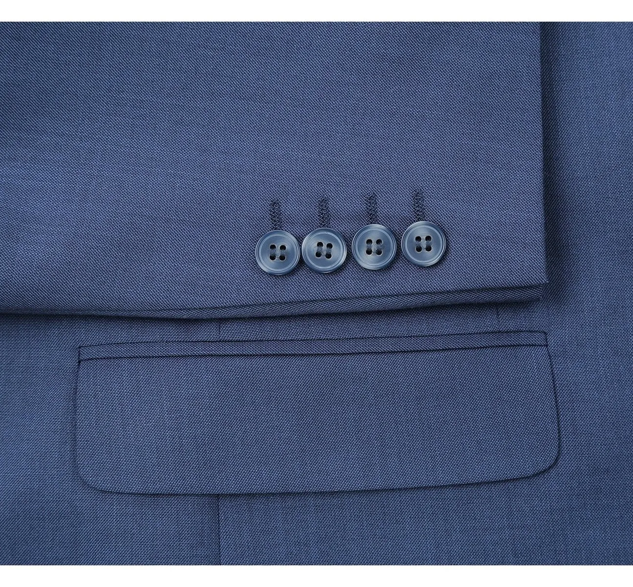 Alessandro Vitello by Renoir 2-Piece Classic Fit Notch Lapel Navy Suit 2106-3