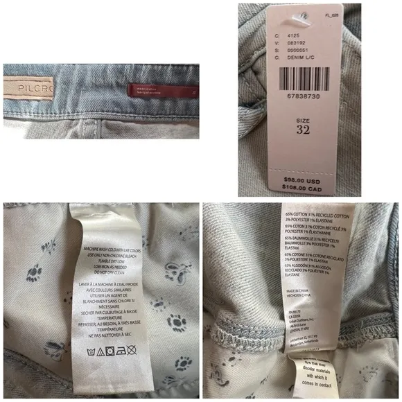 Anthropologie Pilcro Denim Shortie Shorts Size 32