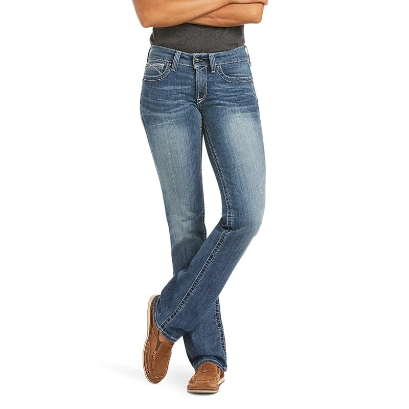 Ariat Womens REAL Straight Icon Rainstorm Jeans