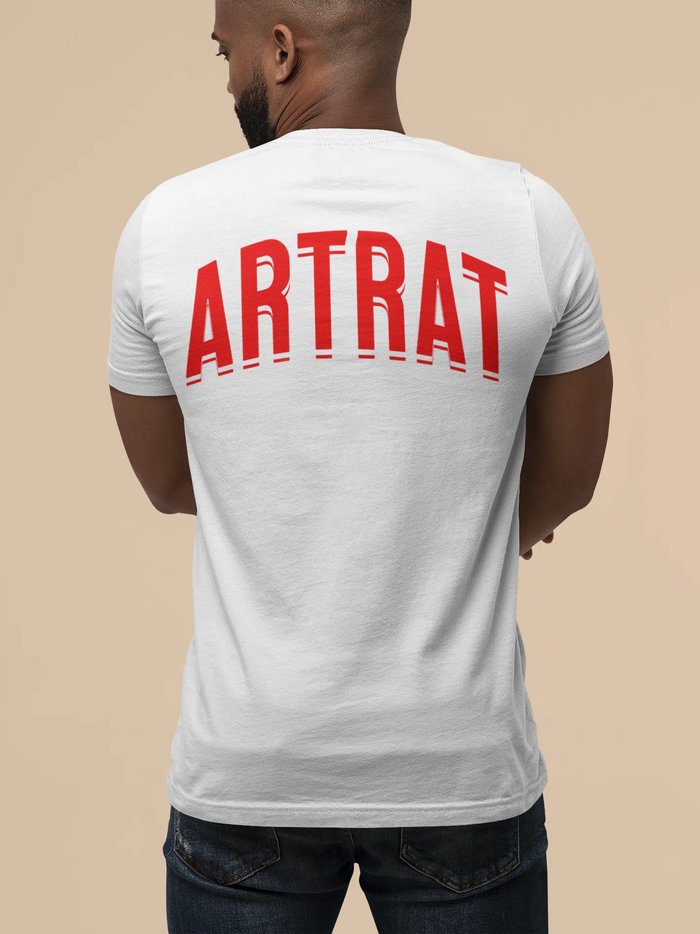 ArtRat Logowear Cotton T-Shirt - White (Design on Back)