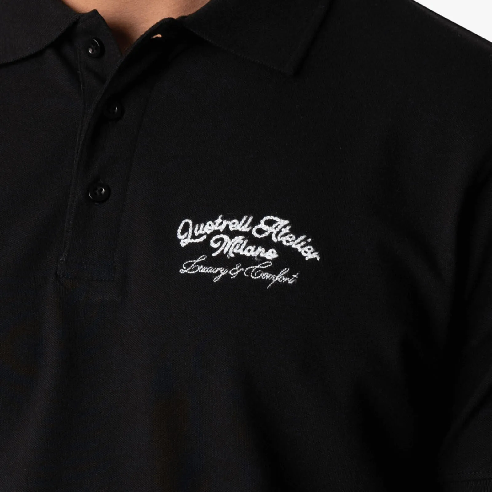 ATELIER MILANO CHAIN POLO | BLACK/WHITE