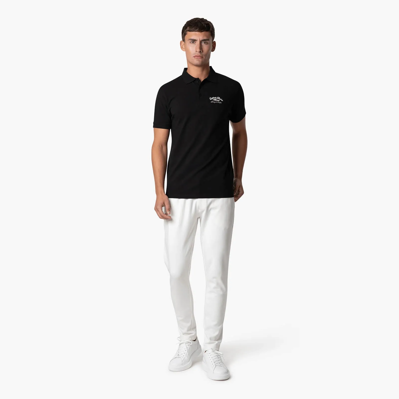 ATELIER MILANO CHAIN POLO | BLACK/WHITE