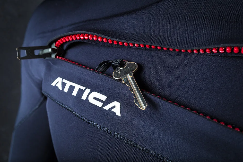 Attica OMEGA Chest Zip 3/2mm Steamer - BLACK / RED