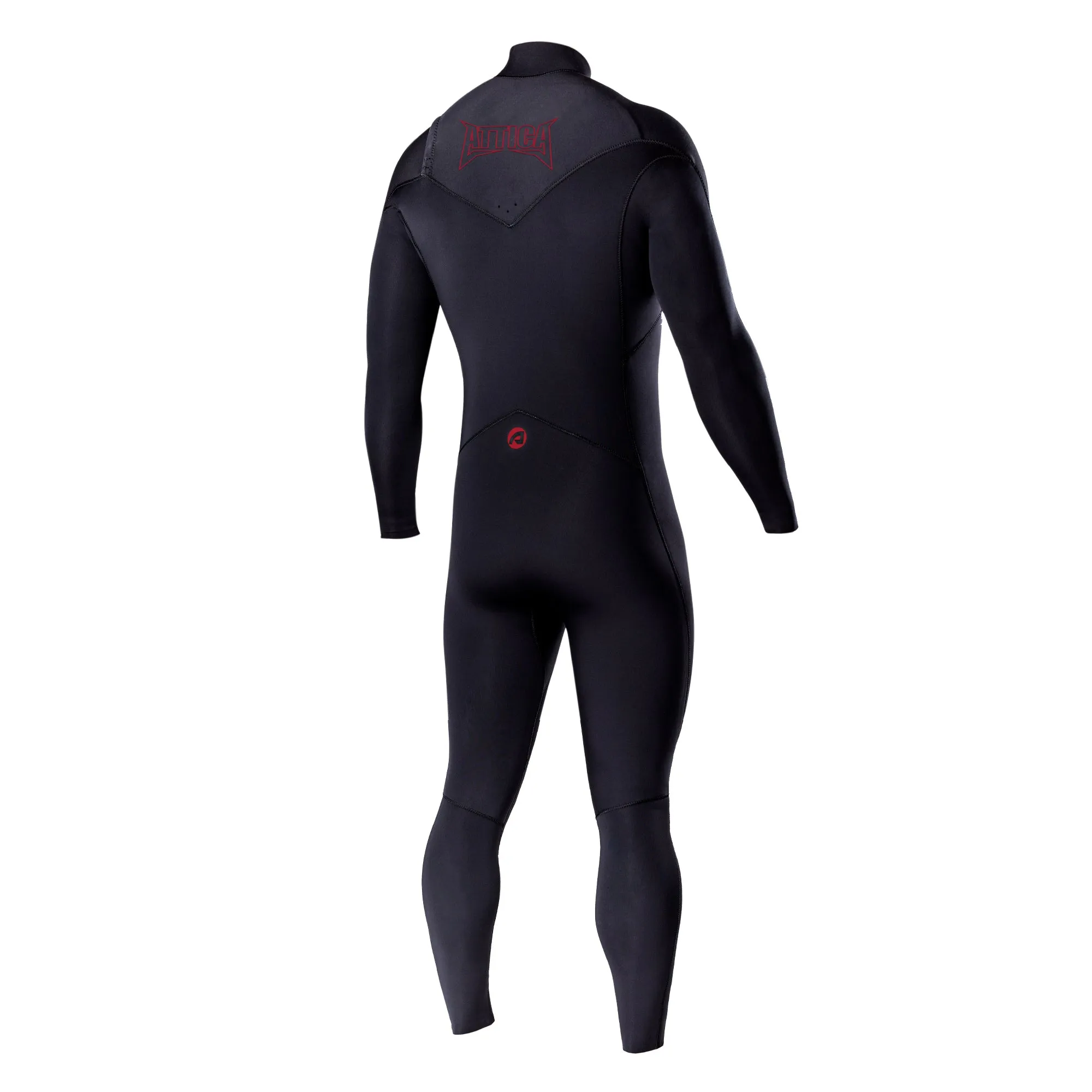 Attica OMEGA Chest Zip 3/2mm Steamer - BLACK / RED