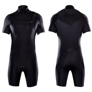 ATTICA OMEGA SHORT SLEEVE CHEST ZIP 2/2mm SPRINGSUIT BLACK