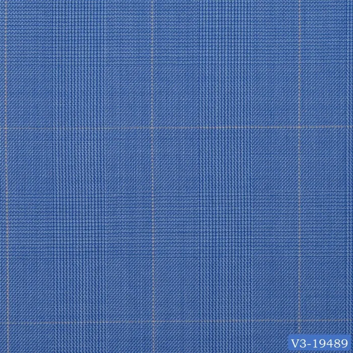 Azure Blue Light Prince of Wales Square Check Suit