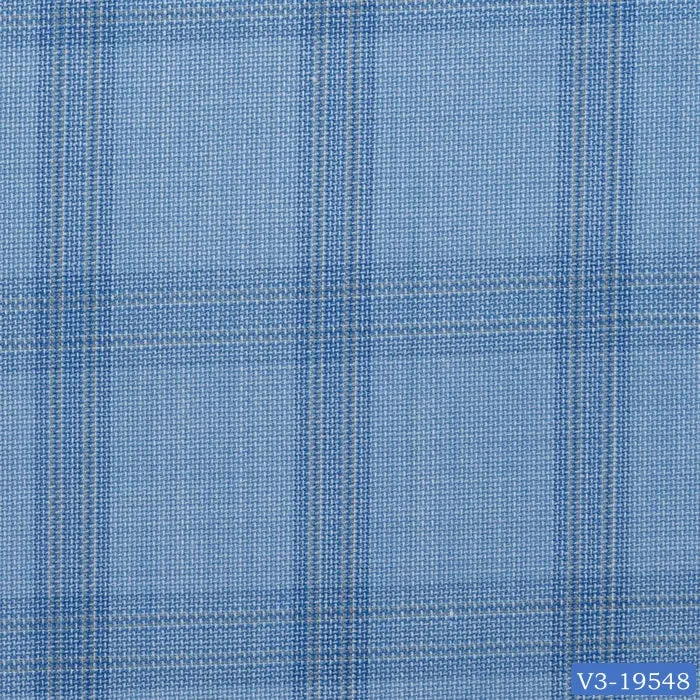 Baby Blue with Light Check Suit
