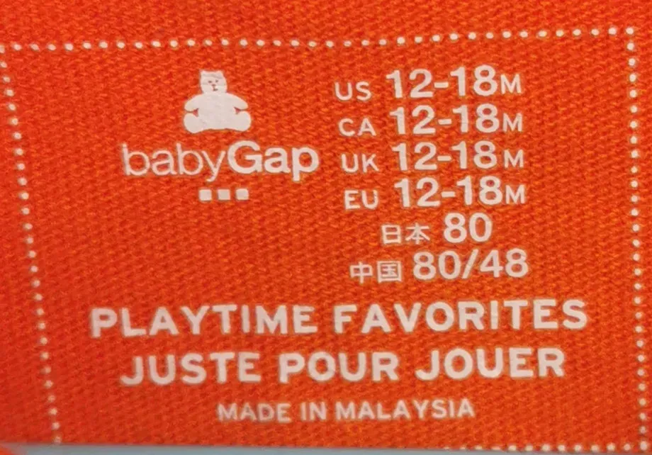 BABY BOY SIZE 12/18 MONTHS - Baby GAP, Long sleeve Graphic T-shirt EUC B31