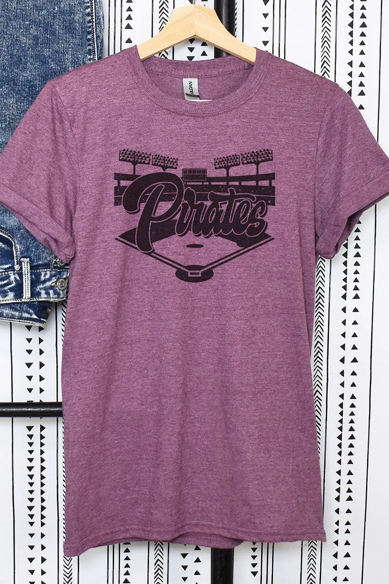 Baseball Diamond Pirates Softstyle Adult T-Shirt