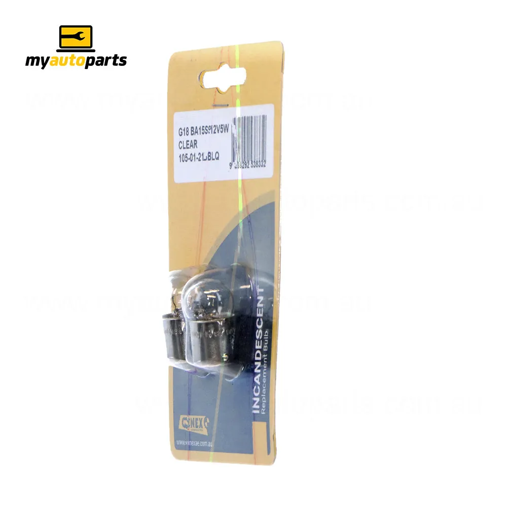 Bayonet Bulbs BA15S suits Generic fits 12V 5W BLISTER PACK 2