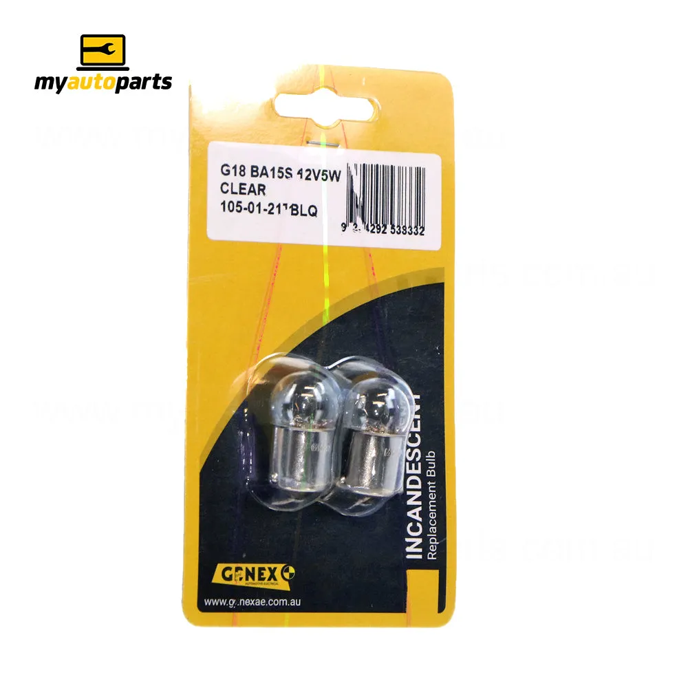 Bayonet Bulbs BA15S suits Generic fits 12V 5W BLISTER PACK 2