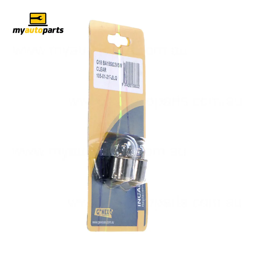 Bayonet Bulbs BA15S suits Generic fits 12V 5W BLISTER PACK 2