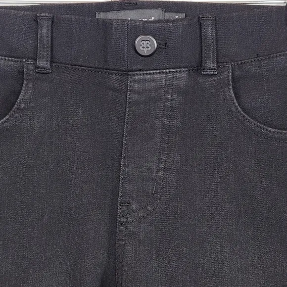 Betabrand Straight Leg Yoga Denim Jeans Pull On Black 4-Way Stretch Small 4-6