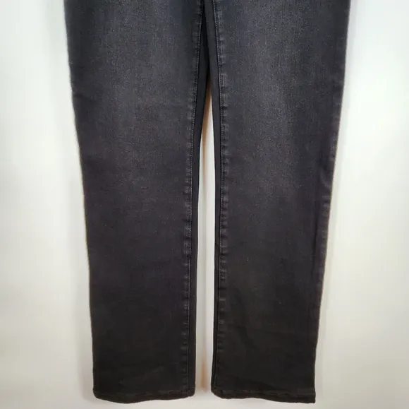 Betabrand Straight Leg Yoga Denim Jeans Pull On Black 4-Way Stretch Small 4-6