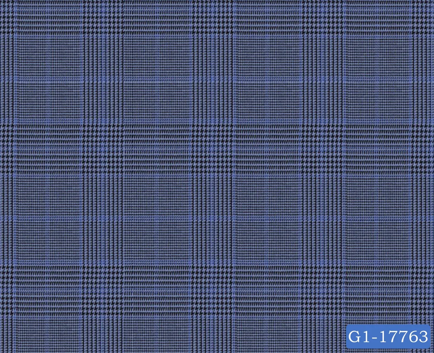 Black And Yale Blue Plaid Check Suit