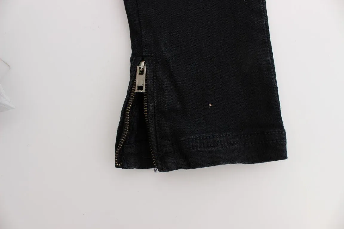 Black Cotton Slim Fit Denim Jeans
