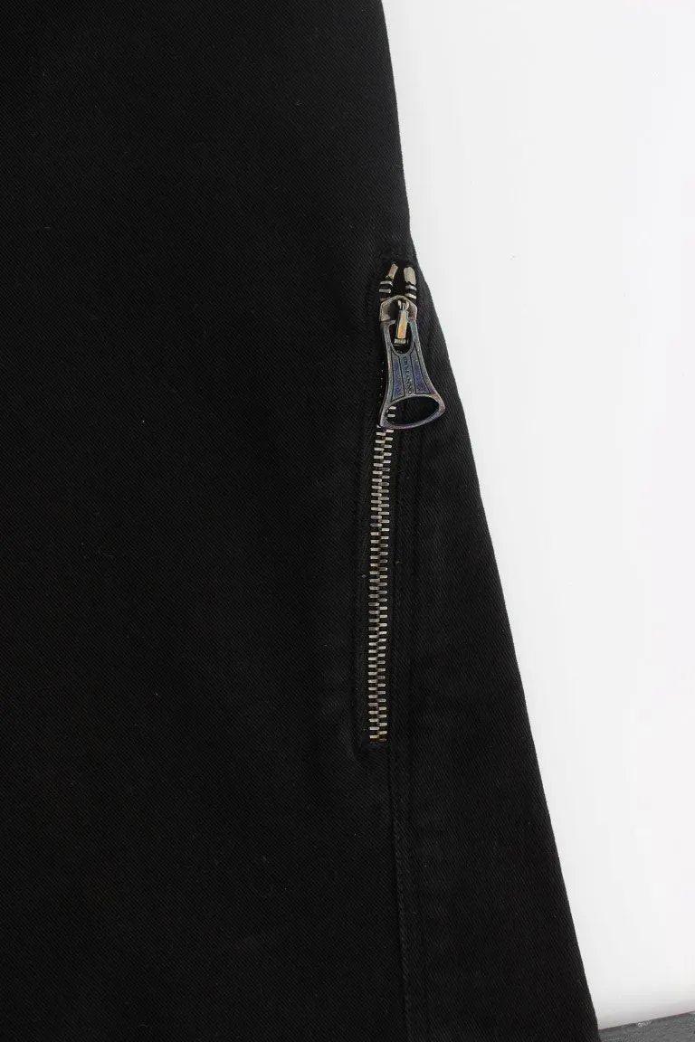 Black Cotton Slim Fit Stretch Jeans