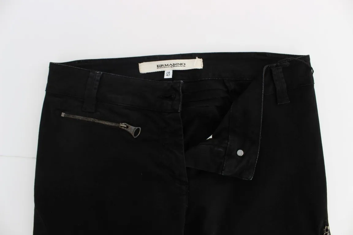 Black Cotton Slim Fit Stretch Jeans