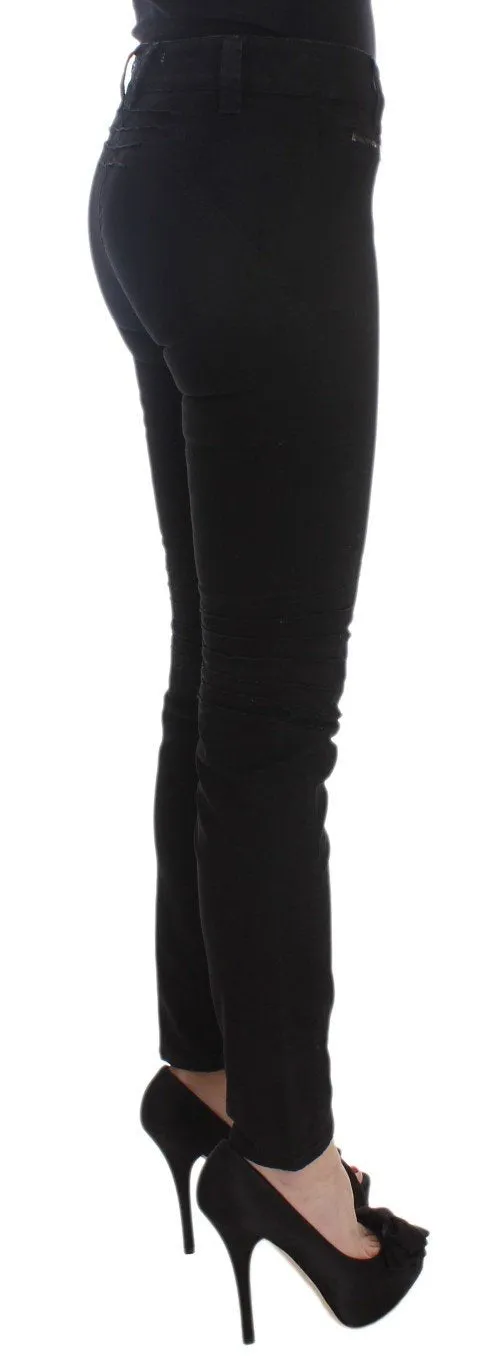 Black Cotton Slim Fit Stretch Jeans
