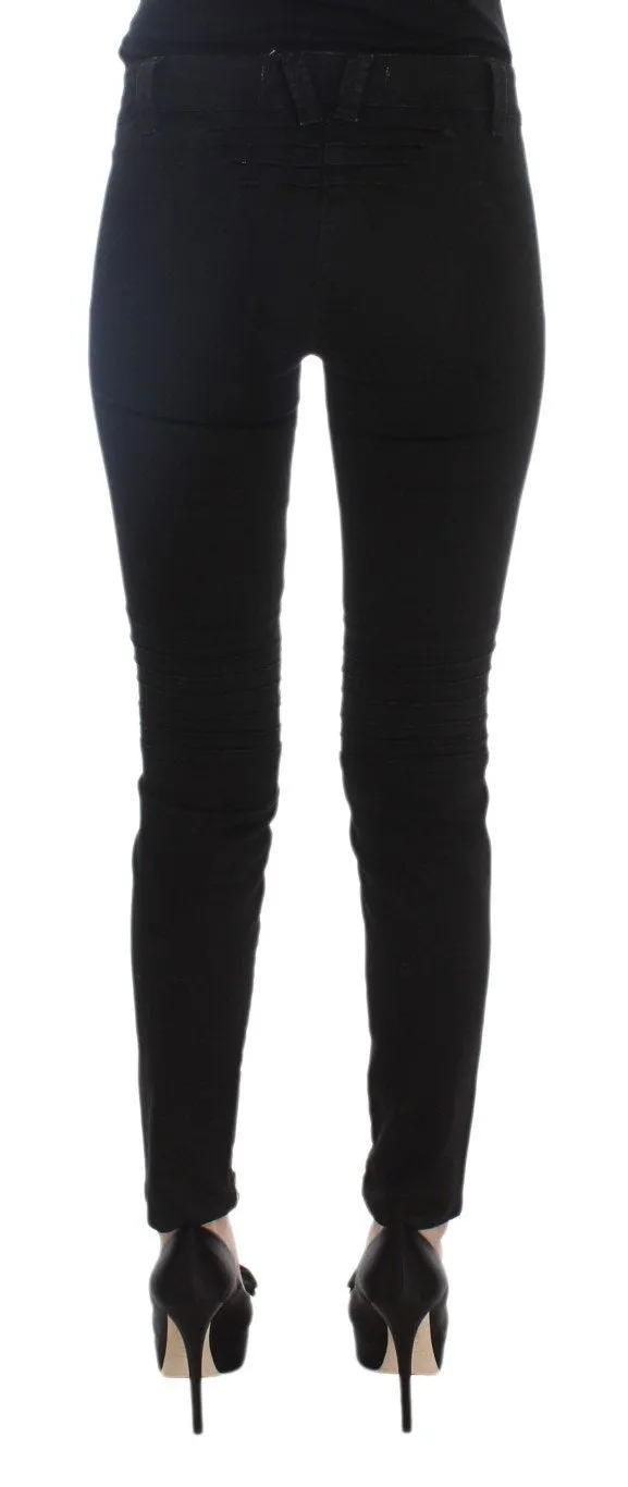 Black Cotton Slim Fit Stretch Jeans