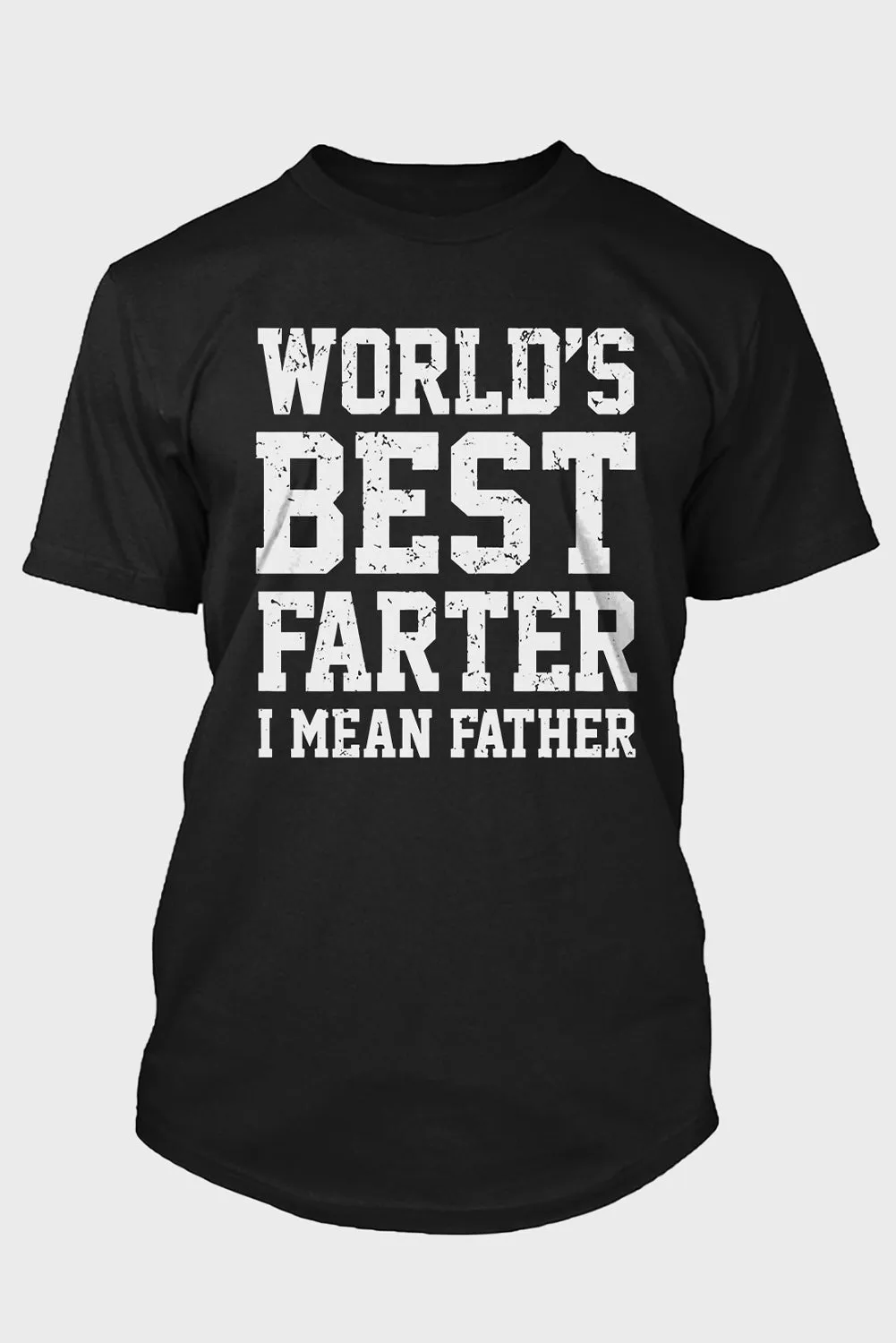 Black Father's Day Letter Print Crew Neck Men's T Shirt