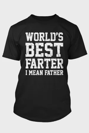 Black Father's Day Letter Print Crew Neck Men's T Shirt