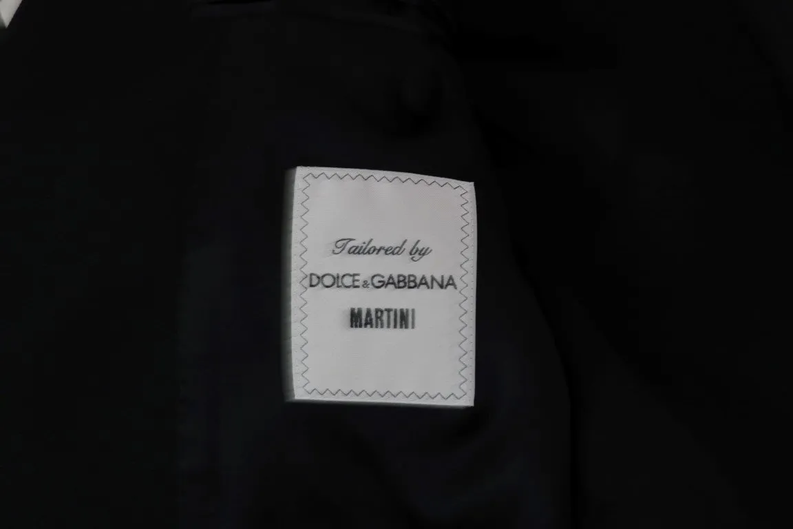 Black White Silk MARTINI Slim Fit Suit