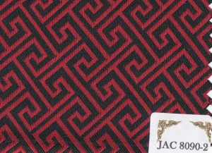 Black With Maroon Maze Print Tuxedo Jacket