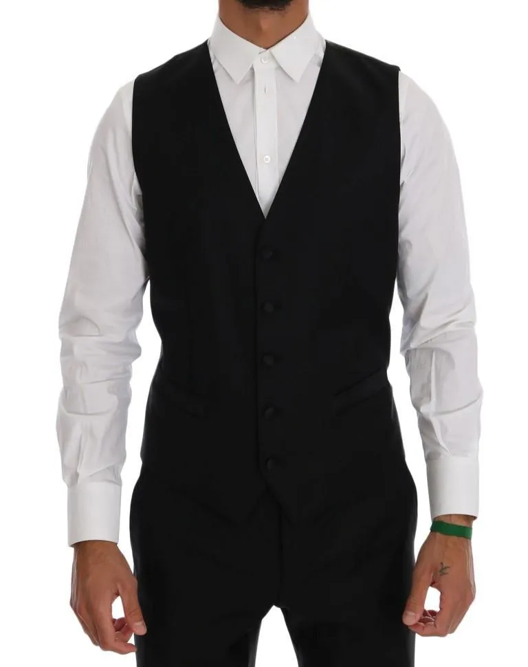 Black Wool Silk MARTINI Slim fit Suit