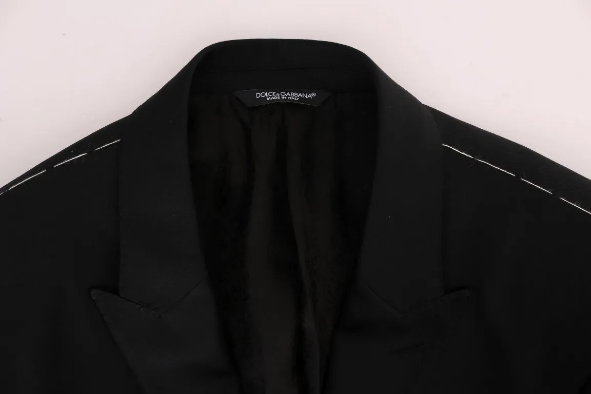 Black Wool Silk MARTINI Slim fit Suit