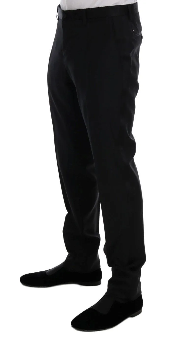 Black Wool Silk MARTINI Slim fit Suit